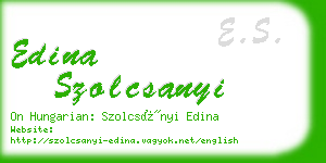 edina szolcsanyi business card